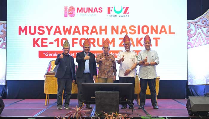 Gubernur Sumbar, Mahyeldi buka musyawarah nasional Forum Zakat ke-10, di Padang