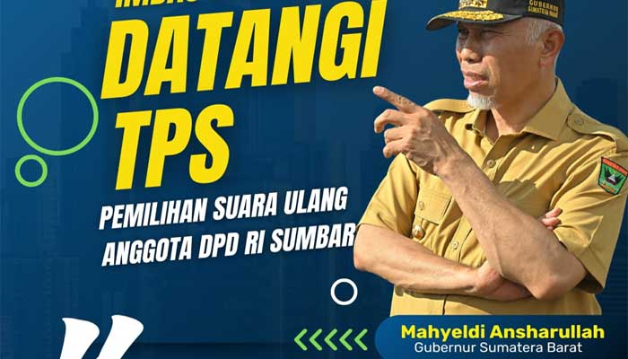 Gubernur Imbau Masyarakat Sumbar Gunakan Hak Suara pada PSU DPD RI