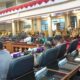 Suasan Rapat Paripurna DPRD Kota Padang Panjang terkait penyampaian jawaban Wali Kota terdadap pemandangan umum fraksi atas Rapernda RPJPD 2024-2045