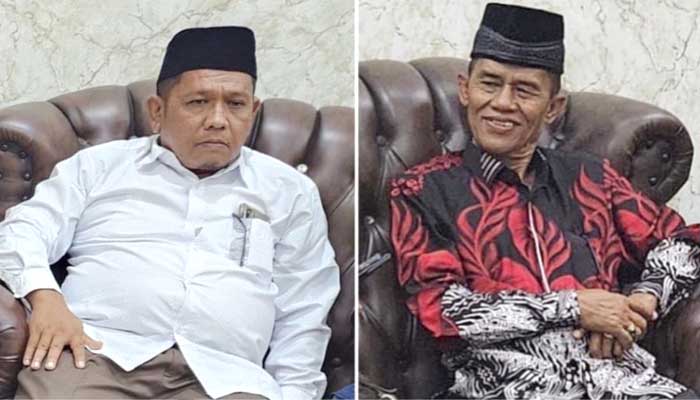 Ketua KAN Aua Kuniang Bujang M. Nur Dt. Paduko Marajo dan Ketua KAN Payobasuang, Dt. Mangguang Pirawan