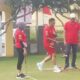 Kepala Dinas BMCKTR Sumbar, Era Sukma Munaf ikut bermain bisbol