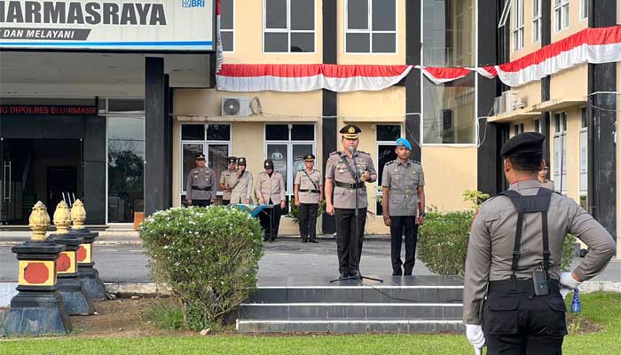 Kapolres Dharmasraya Pimpin Upacara Hari Juang Polri