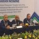 Bupati Asahan, H. Surya, didampingi oleh Kepala DPMPTSP, Kepala Bappeda dan Plt Kadis Kominfo dalam Nomine Terbaik