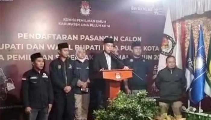 Pendaftaran Pasangan Calon Bupati-Wakil Bupati di KPU Limapuluh Kota