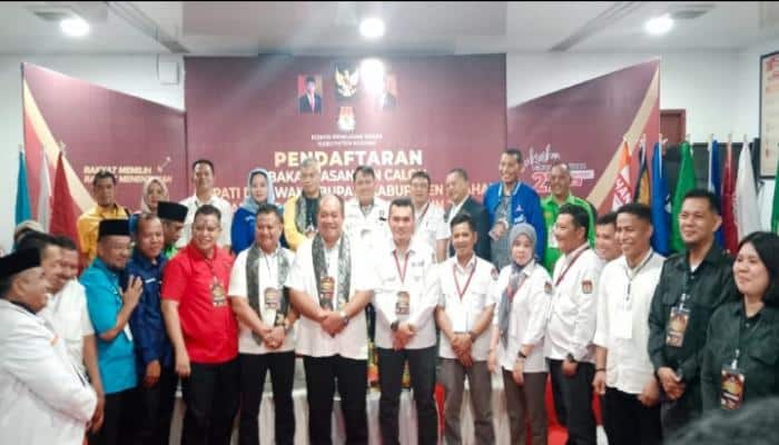 Paslon Bupati dan Wabup Taufik-Rianto Mendaftar ke KPU Asahan