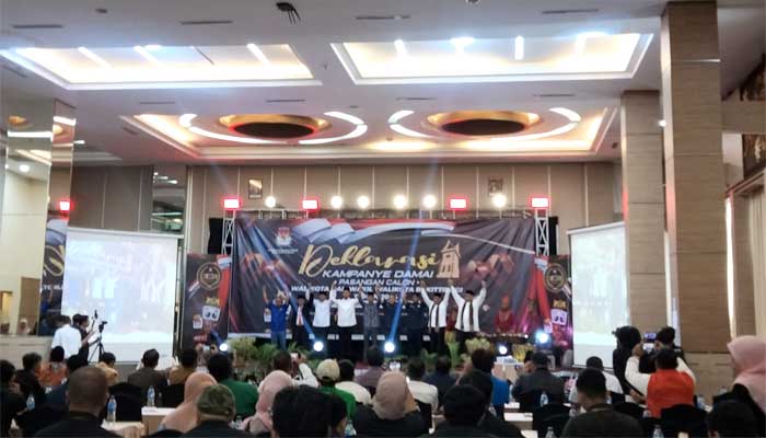 KPU Bukittinggi Gelar Deklarasi Kampanye Damai Pasangan Calon Pilkada 2024