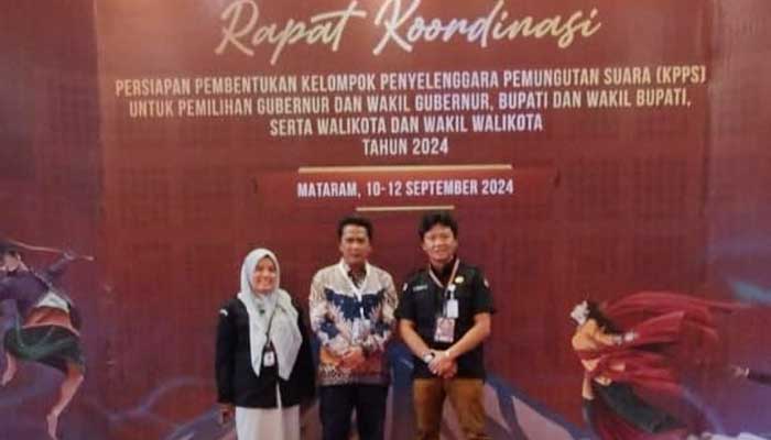 KPU Sijunjung Ikuti Rakor Persiapan Pembentukan KPPS Pilkada 2024 di Lombok