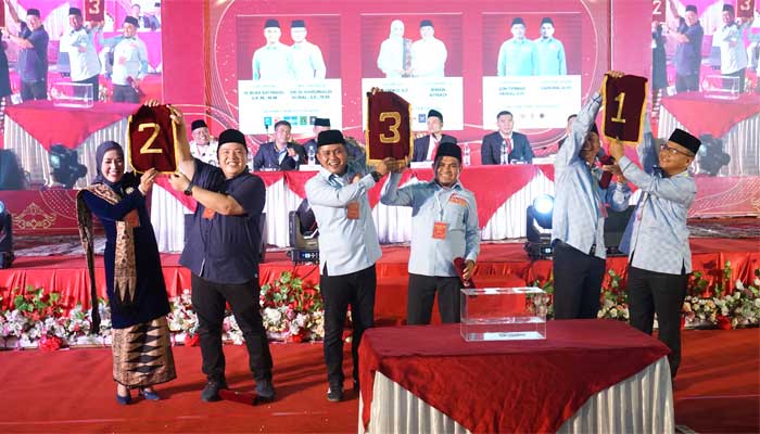 Pengundian Nomor Urut 3 Paslon Pilkada Kabupaten Solok