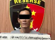 Polsek Keluang Gercep Amankan Tersangka Penyebab Kebakaran Sumur Minyak Ilegal