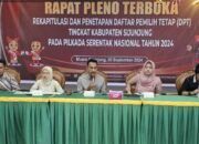 KPU Sijunjung menggelar Rapat Pleno Terbuka Rekapitulasi dan Penetapan Daftar Pemilih Tetap (DPT) Pilkada Serentak Tahun 2024
