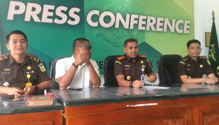 Konferensi pers Kejaksaan Negeri Kabupaten Solok Selatan