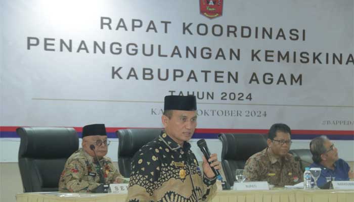 Pjs Bupati Agam, Endrizal, dalam Rapat Koordinasi Penanggulangan Kemiskinan