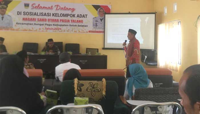 Pemerintah Nagari Sako Utara Pasir Talang Adakan Sosialisasi Kelompok Adat