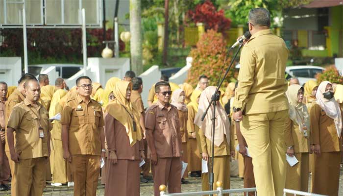 Curah Hujan Mulai Tinggi, Sekda Solok Selatan Minta Masyarakat Waspada 1 Sekretaris Daerah Solok Selatan Dr. H. Syamsurizaldi pimpin Apel Gabungan ASN