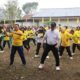 Senam HUT Partai Golkar ke-60 di Lampung Barat