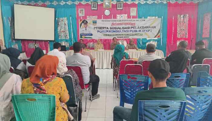 Camat Sungai Pagu: Forum Konsultasi Publik Sarana Masyarakat Berpartisipasi dalam Program Pembangunan 1 Pemerintah Kecamatan Sungai Pagu, Solok Selatan, menggelar sosialisasi Forum Konsultasi Publik (FKP).