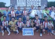 Ditutup Wabup Taufik, PN KIsaran Juara Mini Soccer PWI Asahan Cup II