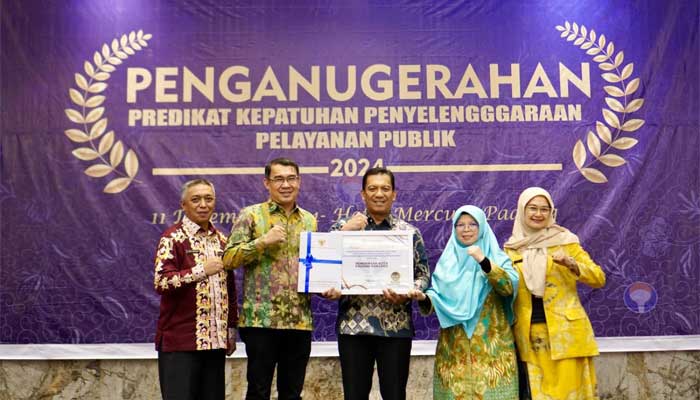 Padang Panjang Raih Penghargaan Pelayanan Publik Kualitas Tertinggi dari Ombudsman