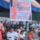 Bupati Dharmasraya, Sutan Riska Tuanku Kerajaan saat penutupan Turnamen Bola Kaki di Nagari Ampalu