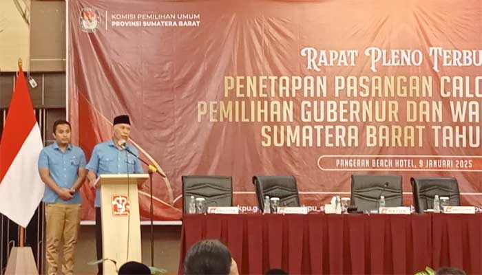 KPU Tetapkan Pasangan Mahyeldi-Vasco Ruseimy sebagai Gubernur dan Wakil Gubernur Sumbar Terpilih