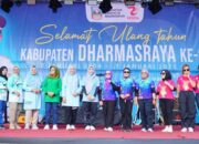 Sambut HUT Kabupaten ke-21, Pemkab Dharmasraya Gelar Senam Massal