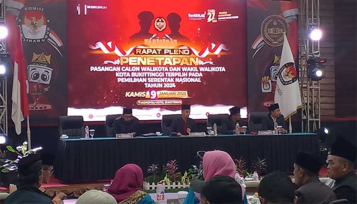 KPU Tetapkan Pasangan Ramlan Nurmatias - Ibnu Asis sebagai Wali Kota Bukittinggi Terpilih