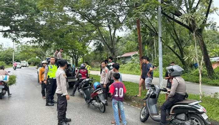 Polisi Tertibkan Enam Pelaku yang akan Melakukan Aksi Balap Liar di kawasan wisata Kandi Kota Sawahlunto