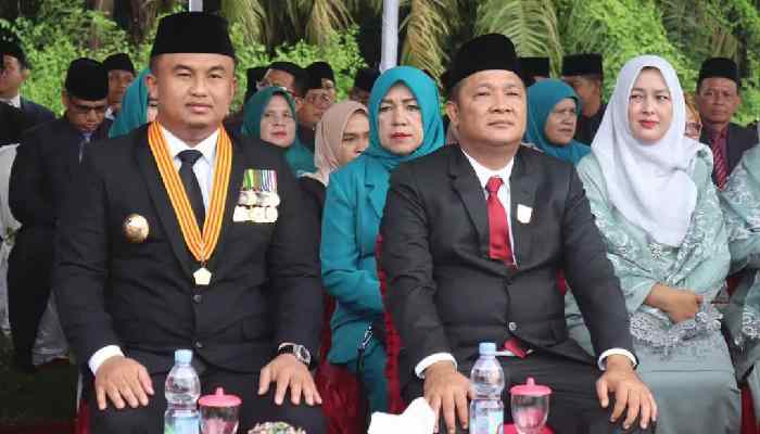Bupati Dharmasraya, Sutan Riska Tuanku kerajaan dan Ketua DPRD Jemi Hendra
