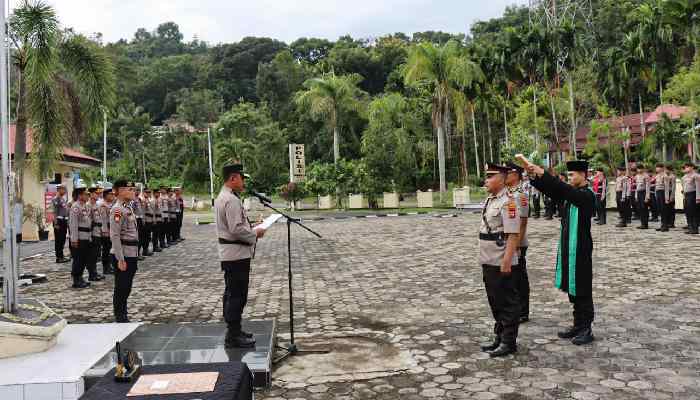 Serah Terima Jabatan Kasat Samapta Polres Sawahlunto, AKP Febrijoni gantikan AKP Awaluddin