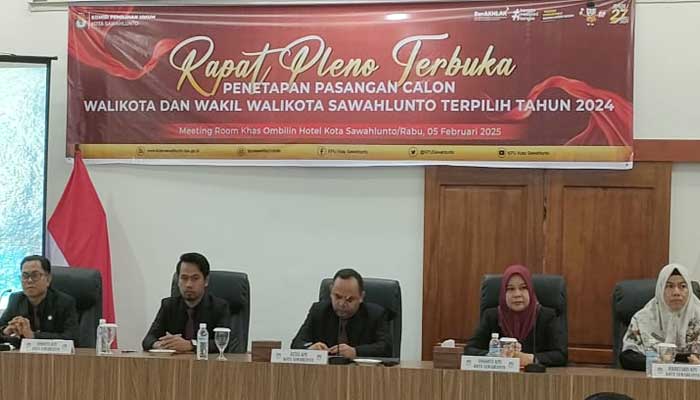 KPU gelar rapat pleno penetapan Walikota dan Wakil Walikota Sawahlunto Terpilih