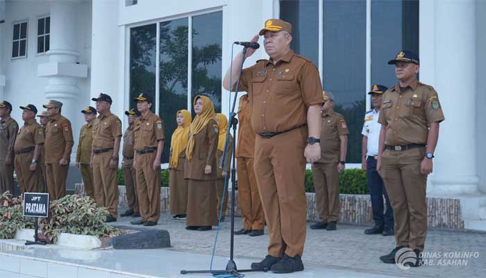Sekdakab Asahan, Zainal Aripin Sinaga pimpin Apel Gabungan Februari