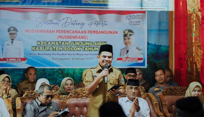 Wakil Bupati Solok Hadiri Musrenbang Kecamatan Junjung Sirih 1 Wakil Bupati Solok, Candra hadiri Musrenbang Kecamatan Junjung Sirih