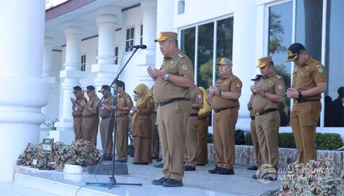 Bupati Asahan Terpilih Pimpin Apel Perdana