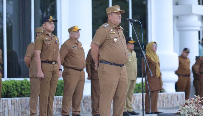 Apel Hari Pertama Masuk Kerja Pascalebaran 1446 H di Kabupaten Asahan