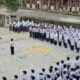 Upacara pagi di SMPN 5 Padang Panjang
