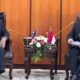 Ketua Senat Kamboja Samdech, Jenderal Hun Sen bersama Ketua DPD RI, Sultan B Najamudin