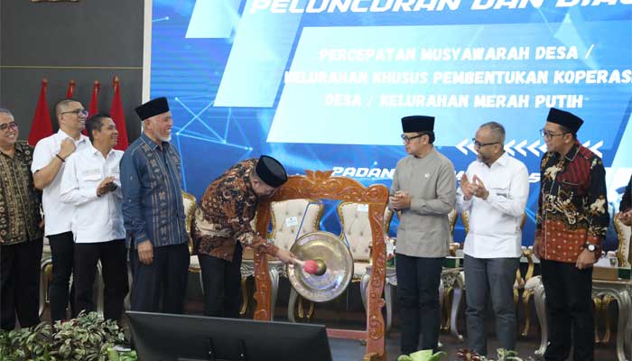 Peluncuran dan Dialog Percepatan Musyawarah Desa/Kelurahan Khusus Pembentukan Kopdeskel Merah Putih di Provinsi Sumbar