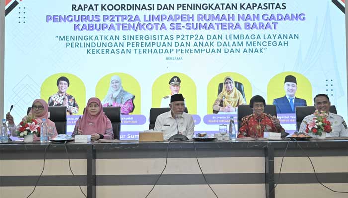 Rapat Koordinasi dan Peningkatan Kapasitas Pengurus Pusat Pelayanan Terpadu Pemberdayaan Perempuan dan Anak (P2TP2A) se-Sumbar