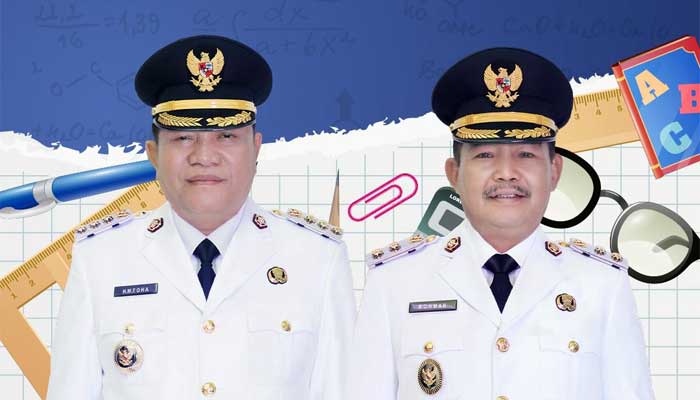 Bupati Musi Banyuasin (Muba), HM Toha, dan Wakil Bupati, Kiyai Rohman