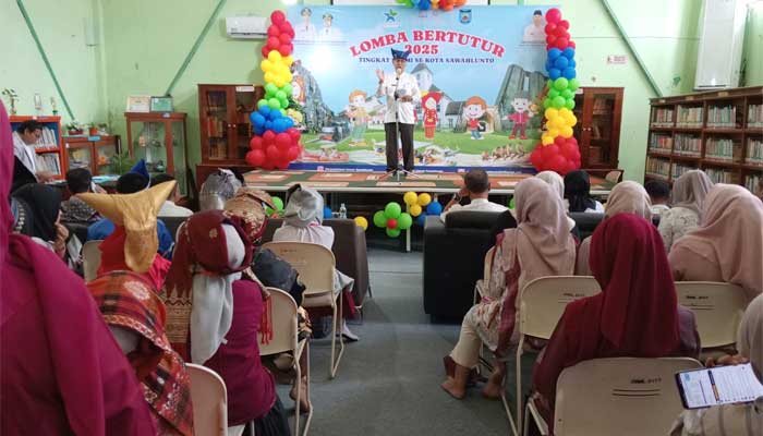 Dinas Perpustakaan dan Kearsipan Kota Sawahlunto Gelar Lomba Bertutur tingkat SD/MI
