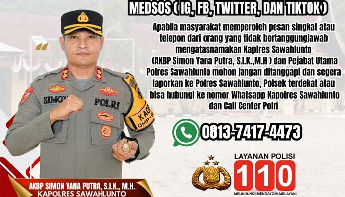 Kapolres Sawahlunto, AKBP Simon Yana Putra