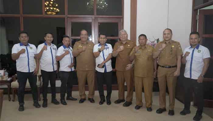 Bupati Taufik Zainal Abidin Siregar terima audiensi pengurus Pertina Kabupaten Asahan