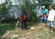 Area penemuan jeroan, bercak darah, dan tali pengikat ternak dekat menara telekomunikasi, tidak jauh dari Kantor Polsek Luhak.