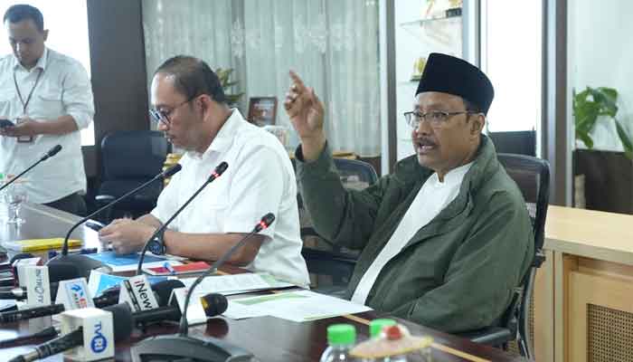 Menteri Sosial, Saifullah Yusuf saat konferensi pers. (f/humas)