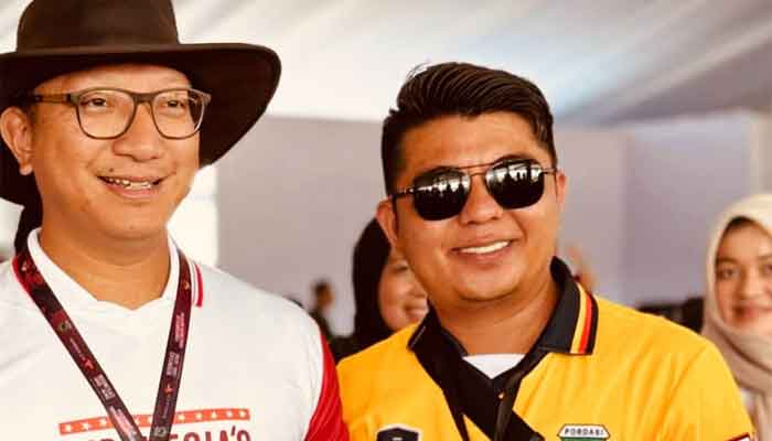 Ketua Umum PP PORDASI, Aryo Djojohadikusumo (kiri) bersama Mardion Fernandes