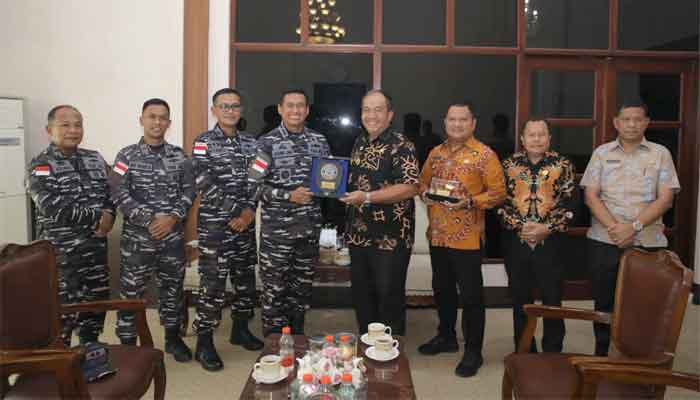 Danlanal TBA Jalin Silaturahmi dan Koordinasi dengan Bupati Asahan