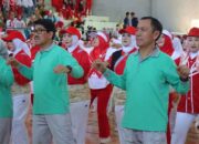 Semarak HUT RI ke-80, Pemkab Lampung Utara Gelar Lomba Senam Kreasi Antarinstansi