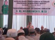 Anggota DPRD Sumbar Gelar Sosialisasi Perda Pengembangan Ekonomi Kreatif di Sawahlunto