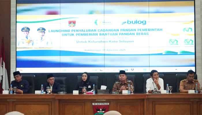 Pemerintah Kota Bukittinggi launching penyaluran Cadangan Pangan Pemerintah (CPP) untuk bantuan beras