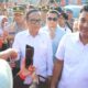 Wamenaker, Immanuel Ebenezer dan Wagub Sumbar, Vasko Ruseimy bersama ratusan karyawan PT Bumi Sarimas Indonesia yang melakukan aksi damai